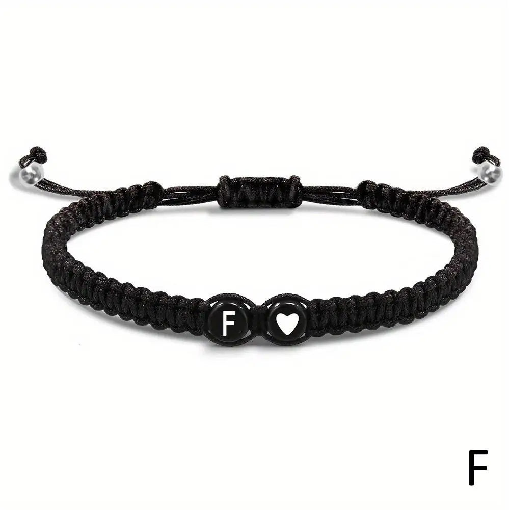 Pulseira Unissex Artesanal com Letra Inicial