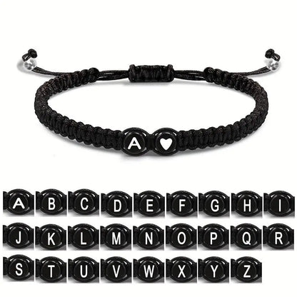 Pulseira Unissex Artesanal com Letra Inicial
