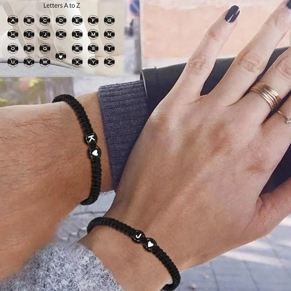 Pulseira Unissex Artesanal com Letra Inicial