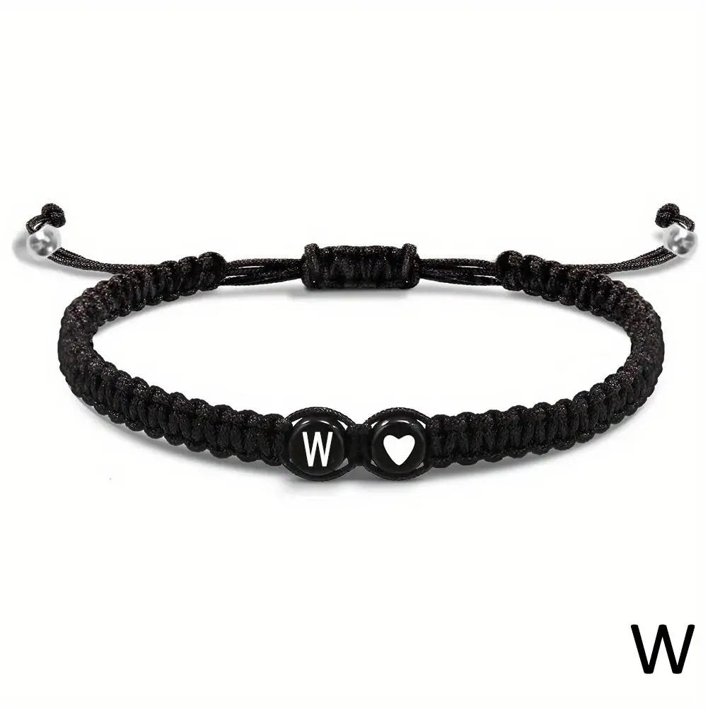 Pulseira Unissex Artesanal com Letra Inicial