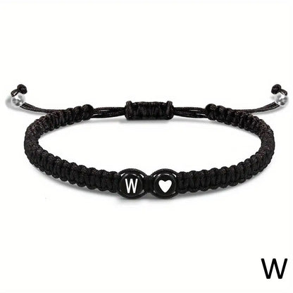 Pulseira Unissex Artesanal com Letra Inicial