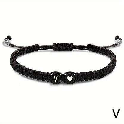 Pulseira Unissex Artesanal com Letra Inicial