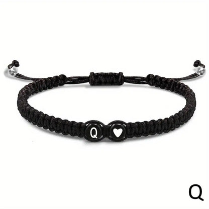 Pulseira Unissex Artesanal com Letra Inicial