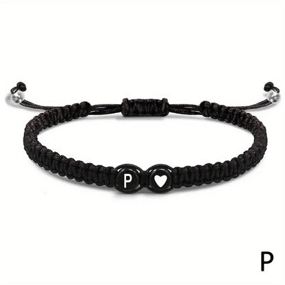 Pulseira Unissex Artesanal com Letra Inicial