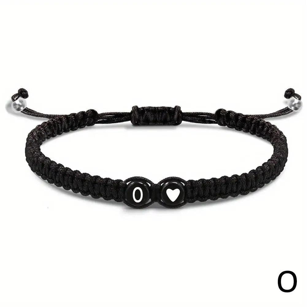 Pulseira Unissex Artesanal com Letra Inicial