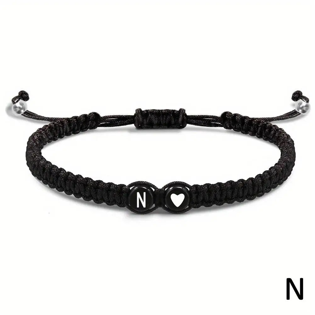 Pulseira Unissex Artesanal com Letra Inicial