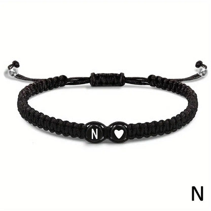 Pulseira Unissex Artesanal com Letra Inicial