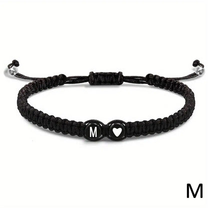 Pulseira Unissex Artesanal com Letra Inicial