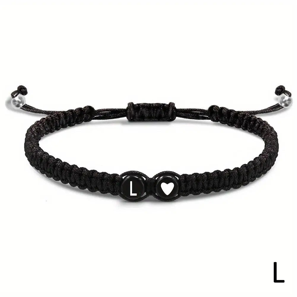 Pulseira Unissex Artesanal com Letra Inicial