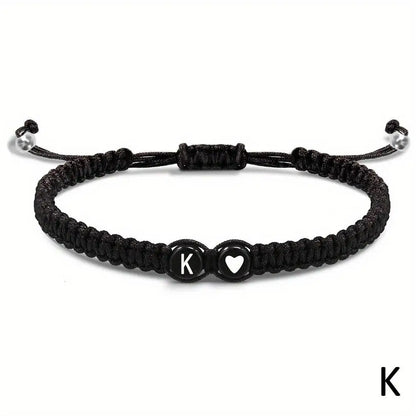 Pulseira Unissex Artesanal com Letra Inicial