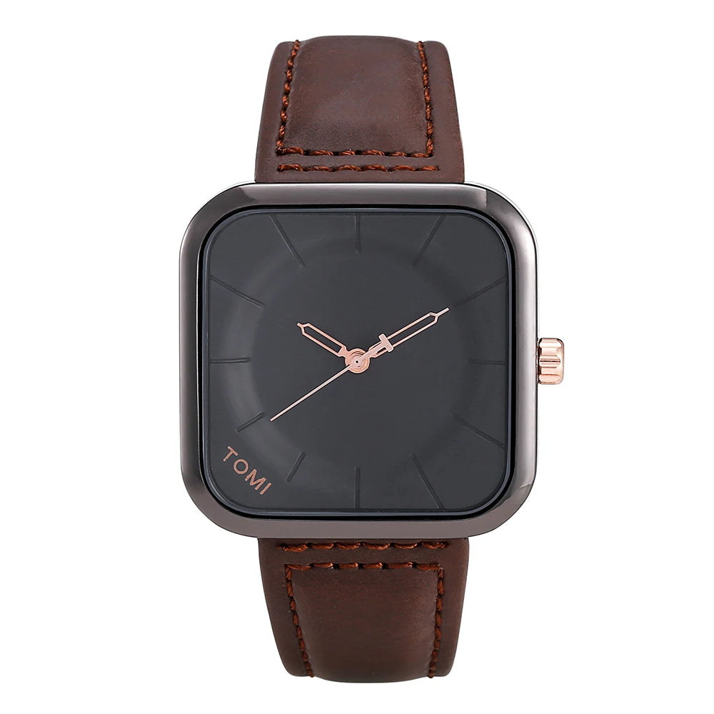 Relógio Masculino Minimalista Quadrado Adonis