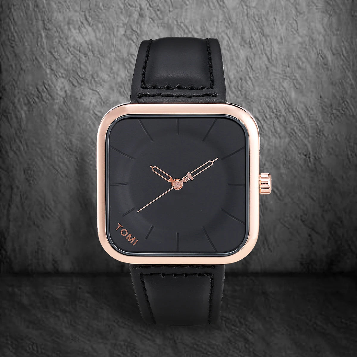 Relógio Masculino Minimalista Quadrado Adonis