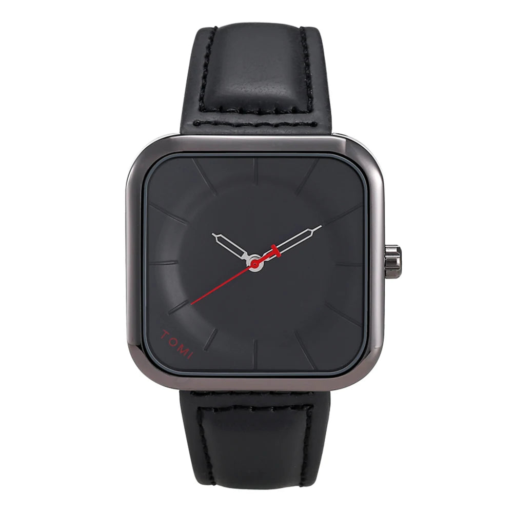 Relógio Masculino Minimalista Quadrado Adonis