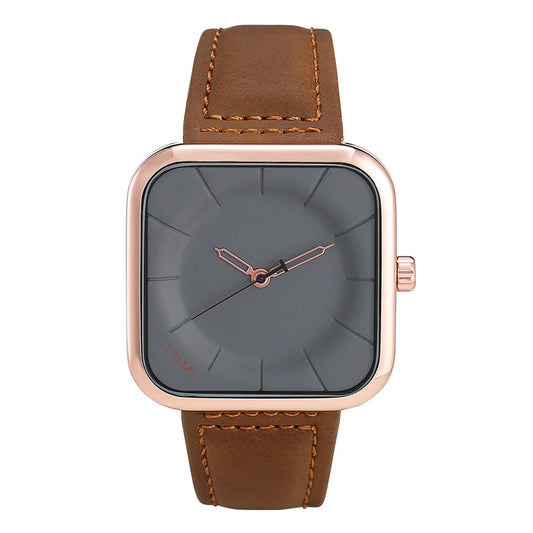 Relógio Masculino Minimalista Quadrado Adonis