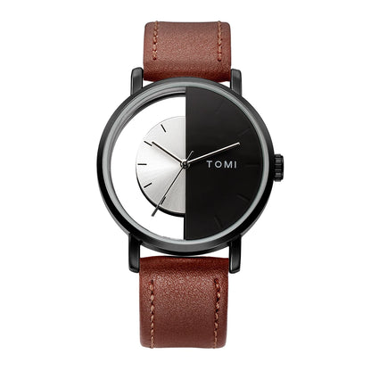 Relógio Masculino Minimalista em Couro Kyros