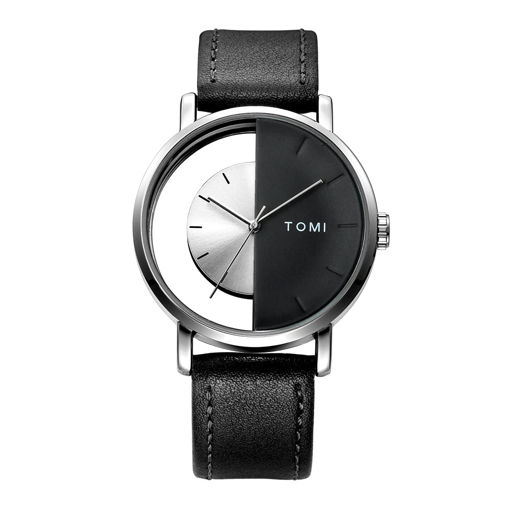 Relógio Masculino Minimalista em Couro Kyros