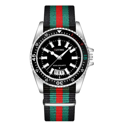 Relógio Masculino com Pulseira de Nylon Luxo Casino