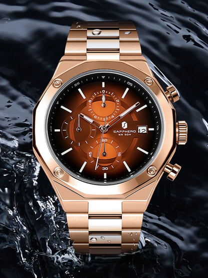 Relógio Masculino em Aço Inox Golden