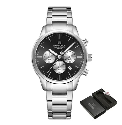 Relógio Masculino Aço Inox 3ATM Quartzo Naviforce Spiculus