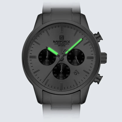 Relógio Masculino Aço Inox 3ATM Quartzo Naviforce Spiculus