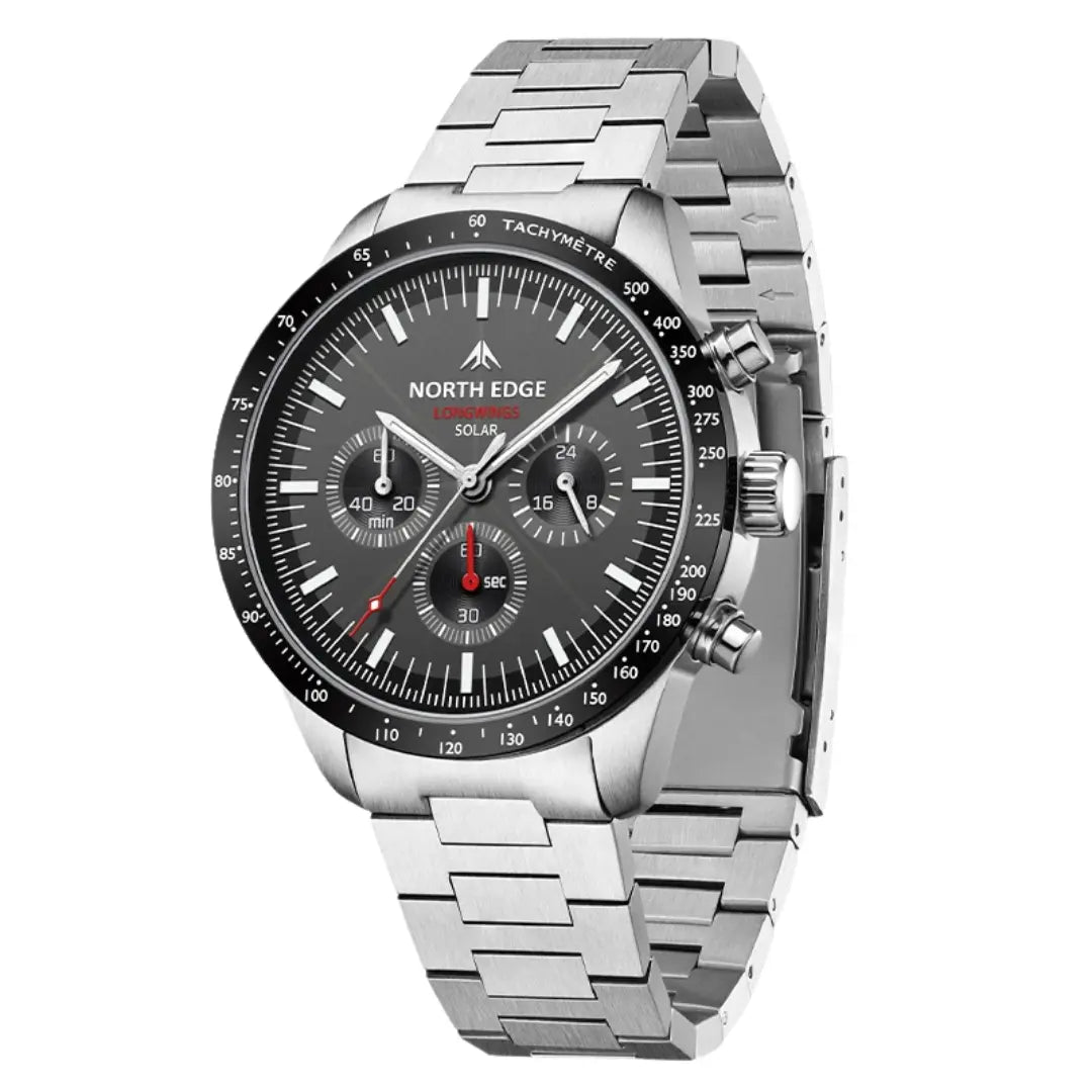 Relógio Masculino Aço Inox North Edge Solaris