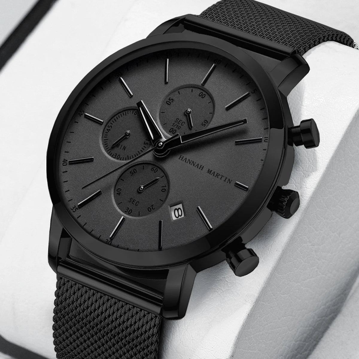 Relógio Masculino Aço Inox Quartzo Hannah Martin Charm