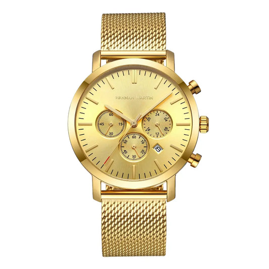 Relógio Masculino Aço Inox Quartzo Hannah Martin Lux