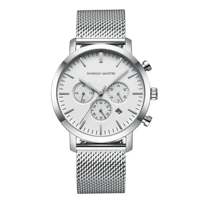 Relógio Masculino Aço Inox Quartzo Hannah Martin Lux