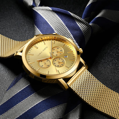 Relógio Masculino Aço Inox Quartzo Hannah Martin Lux