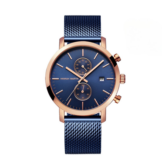 Relógio Masculino Aço Inox Quartzo Hannah Martin Premium