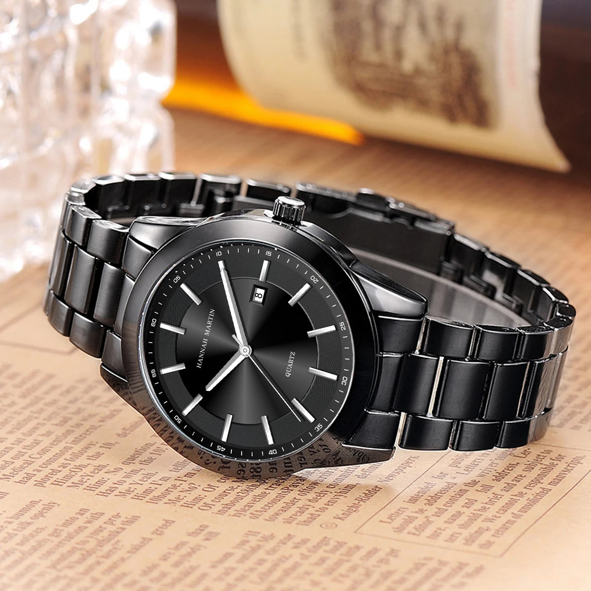 Relógio Masculino Aço Inox Quartzo Hannah Martin Stainless