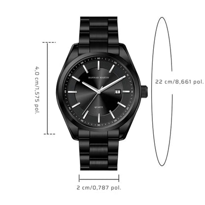 Relógio Masculino Aço Inox Quartzo Hannah Martin Stainless