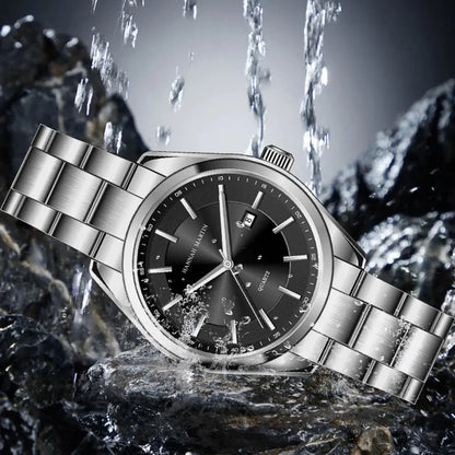 Relógio Masculino Aço Inox Quartzo Hannah Martin Stainless