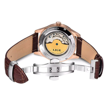 Relógio Masculino Automático Lige Tourbillon