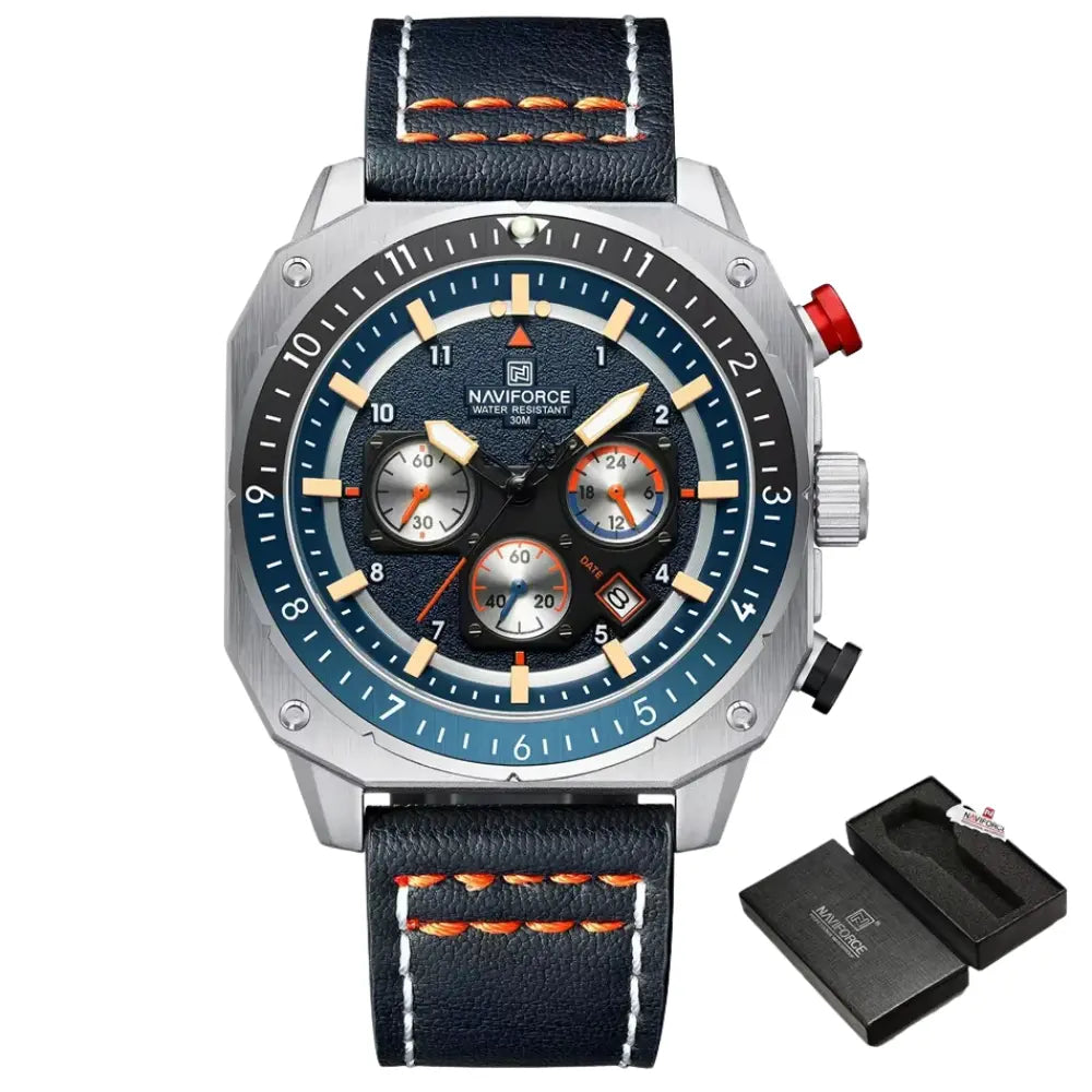 Relógio Masculino Esportivo A Prova D'água Naviforce Luxor