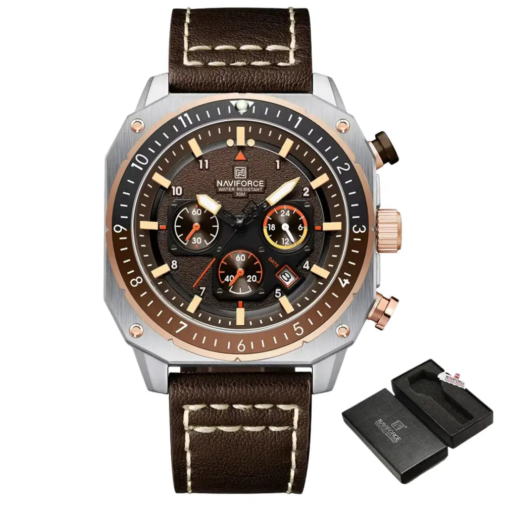 Relógio Masculino Esportivo A Prova D'água Naviforce Luxor