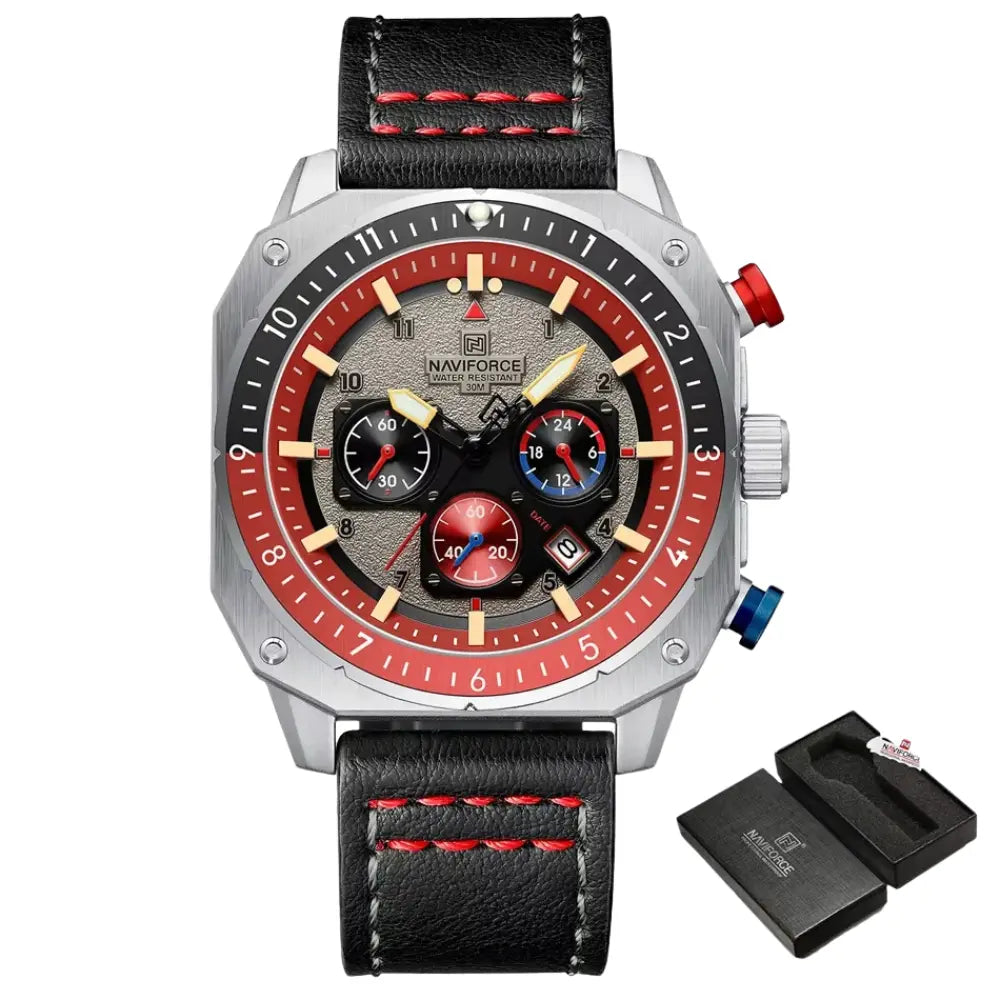 Relógio Masculino Esportivo A Prova D'água Naviforce Luxor