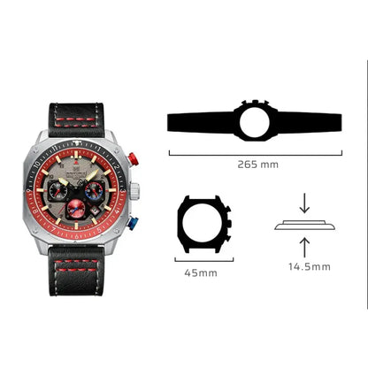 Relógio Masculino Esportivo A Prova D'água Naviforce Luxor