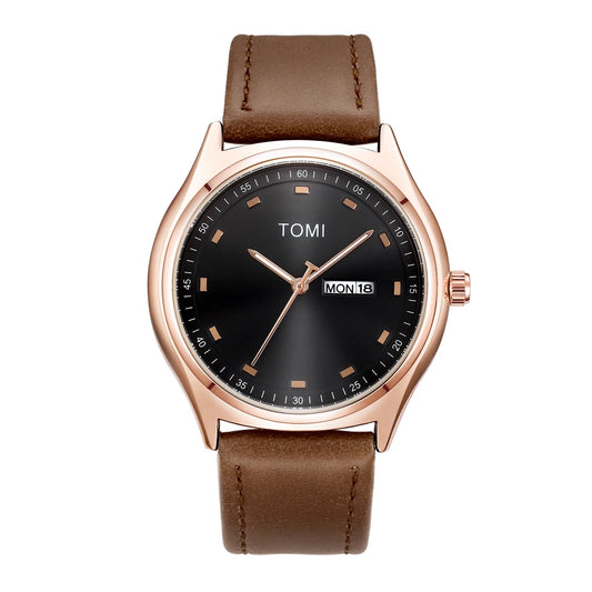 Relógio Masculino Minimalista Pulseira de Couro Athens