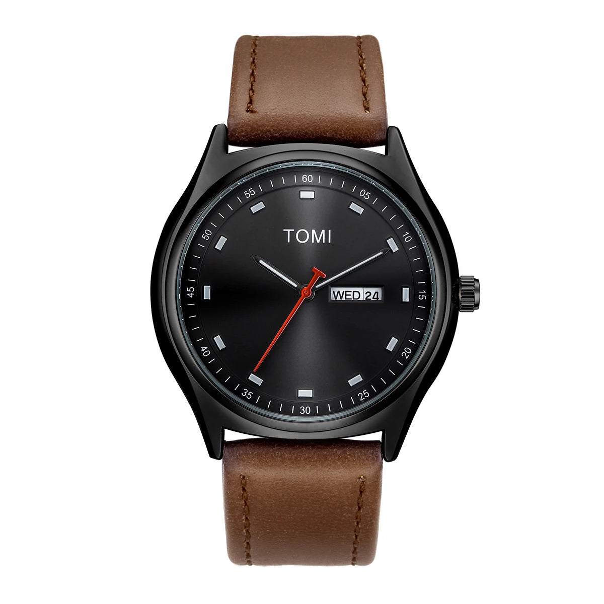 Relógio Masculino Minimalista Pulseira de Couro Athens