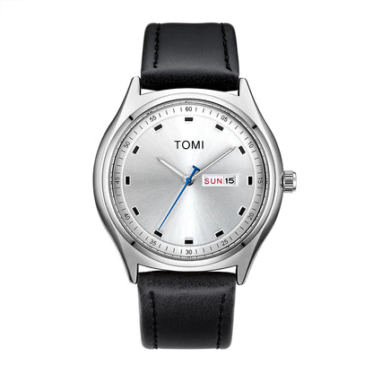 Relógio Masculino Minimalista Pulseira de Couro Athens