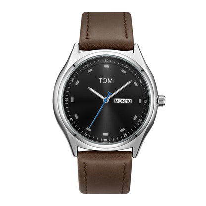 Relógio Masculino Minimalista Pulseira de Couro Athens