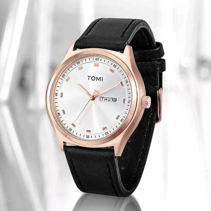 Relógio Masculino Minimalista Pulseira de Couro Athens
