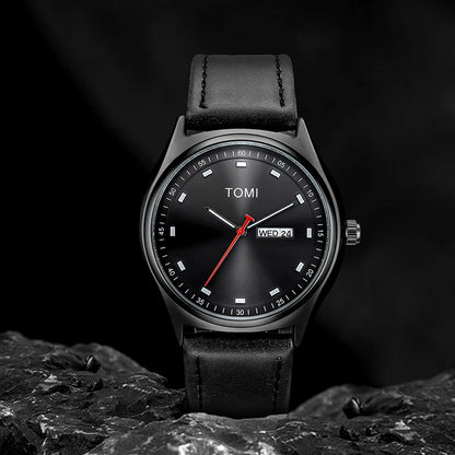 Relógio Masculino Minimalista Pulseira de Couro Athens