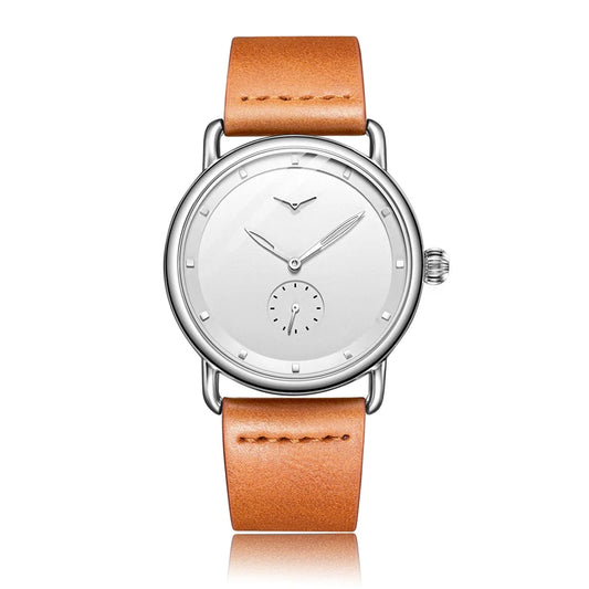 Relógio Masculino Pulseira de Couro Quartzo Eagle