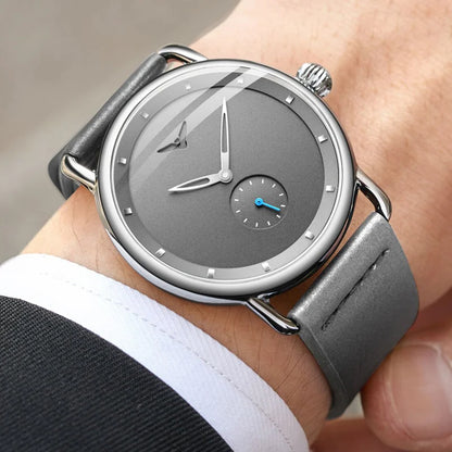 Relógio Masculino Pulseira de Couro Quartzo Eagle