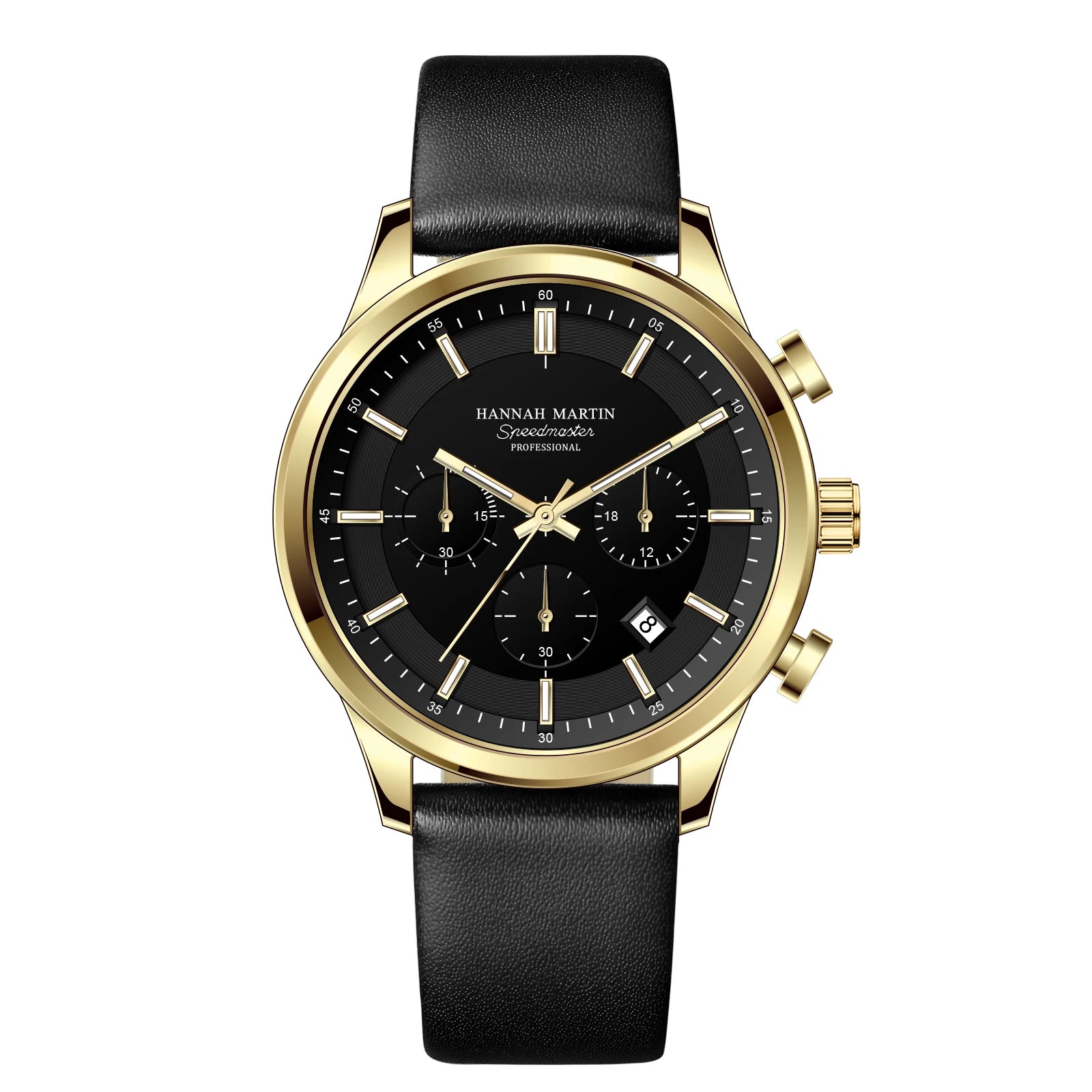 Relógio Masculino Pulseira de Couro Quartzo Hannah Martin Brand