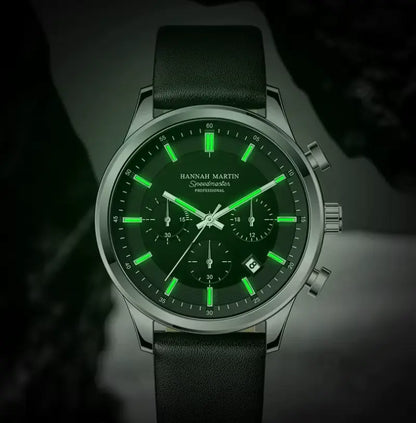 Relógio Masculino Pulseira de Couro Quartzo Hannah Martin Brand