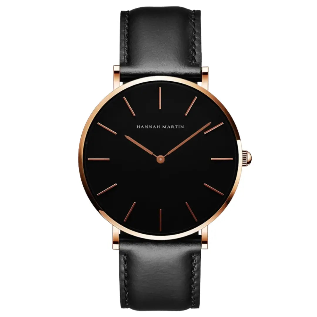 Relógio Masculino Pulseira de Couro Quartzo Hannah Martin Heat