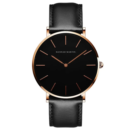 Relógio Masculino Pulseira de Couro Quartzo Hannah Martin Heat